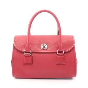 Loewe Alamo Top Handle Bag Leather Red